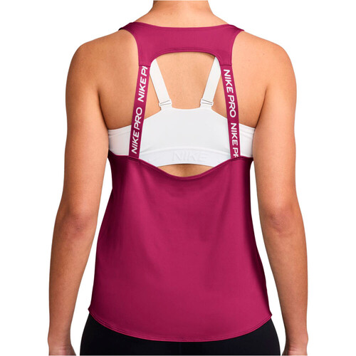 Nike camiseta tirantes fitness mujer DRI-FIT PRO ROJO