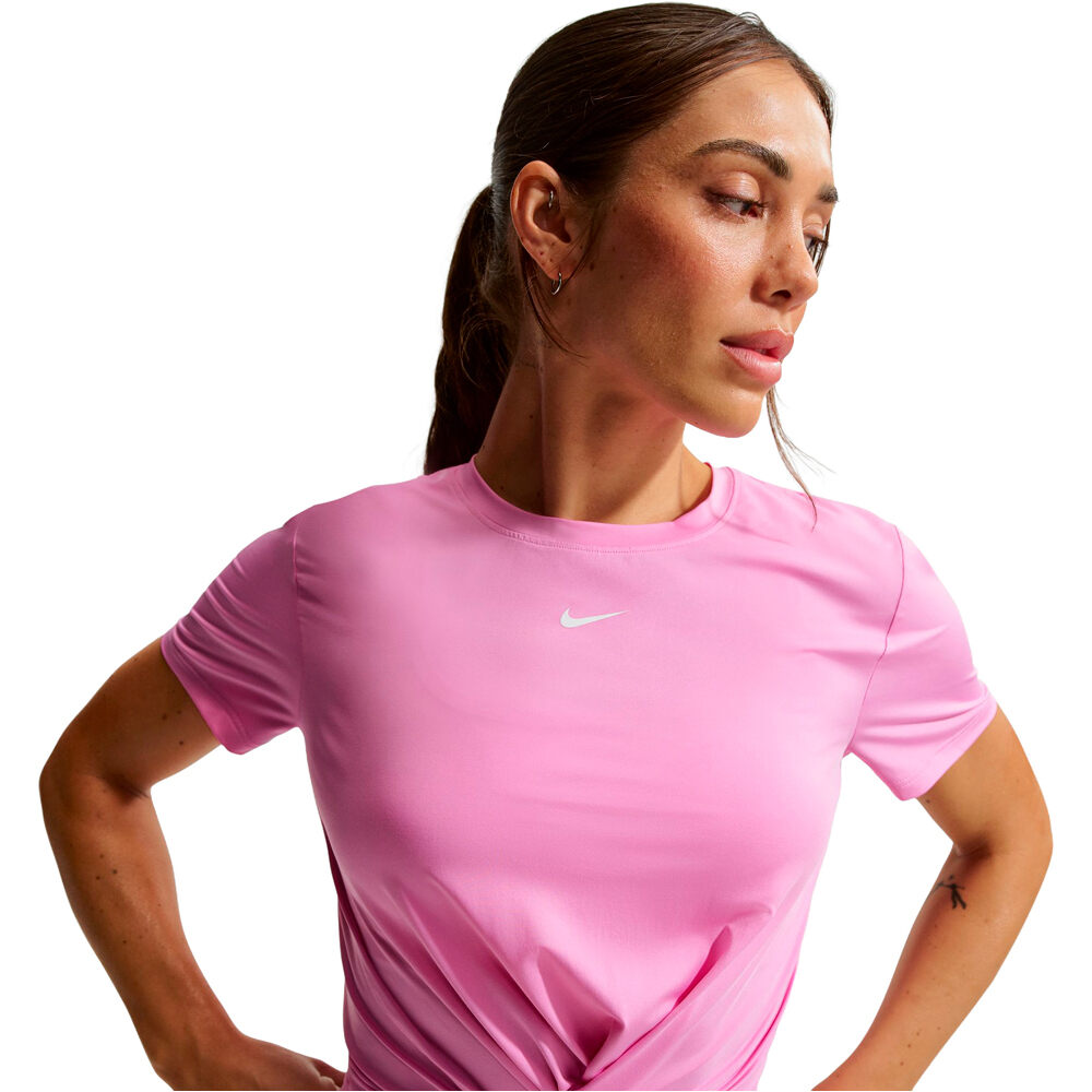 Nike camiseta tirantes fitness mujer ONE CLASSIC TWIST ROSA vista detalle