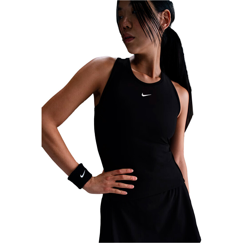 Nike camiseta tirantes mujer DRI-FIT VICTORY NEGRO vista detalle