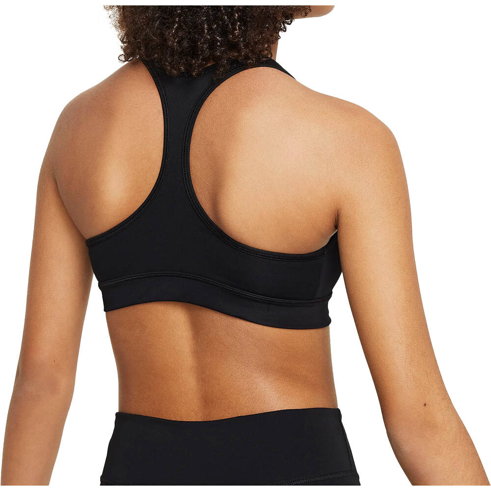 Nike camiseta tirantes niña DRI-FIT SWOOSH NEGRO vista trasera