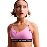 Nike camiseta tirantes niña PRO INDY ROSA vista detalle