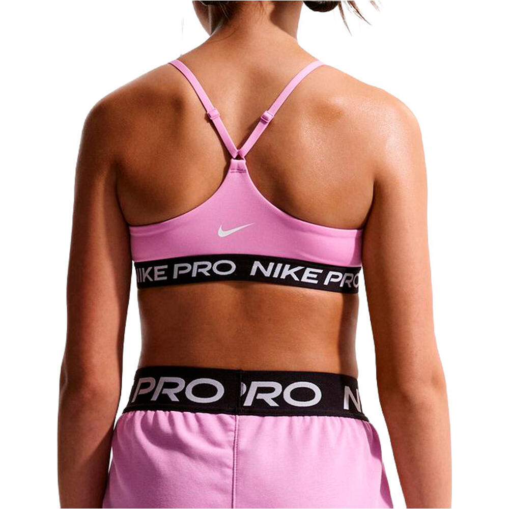 Nike camiseta tirantes niña PRO INDY ROSA vista trasera