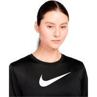 Nike camisetas fitness mujer DRI-FIT NEGRO vista detalle