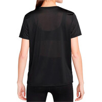 Nike camisetas fitness mujer DRI-FIT NEGRO vista trasera