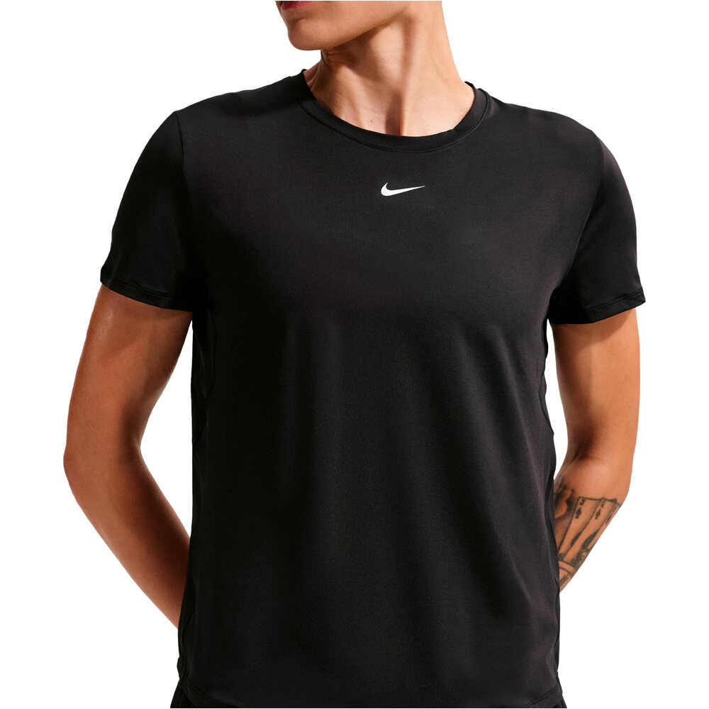 Nike camisetas fitness mujer DRI-FIT ONE CLASSIC NEGRO vista detalle