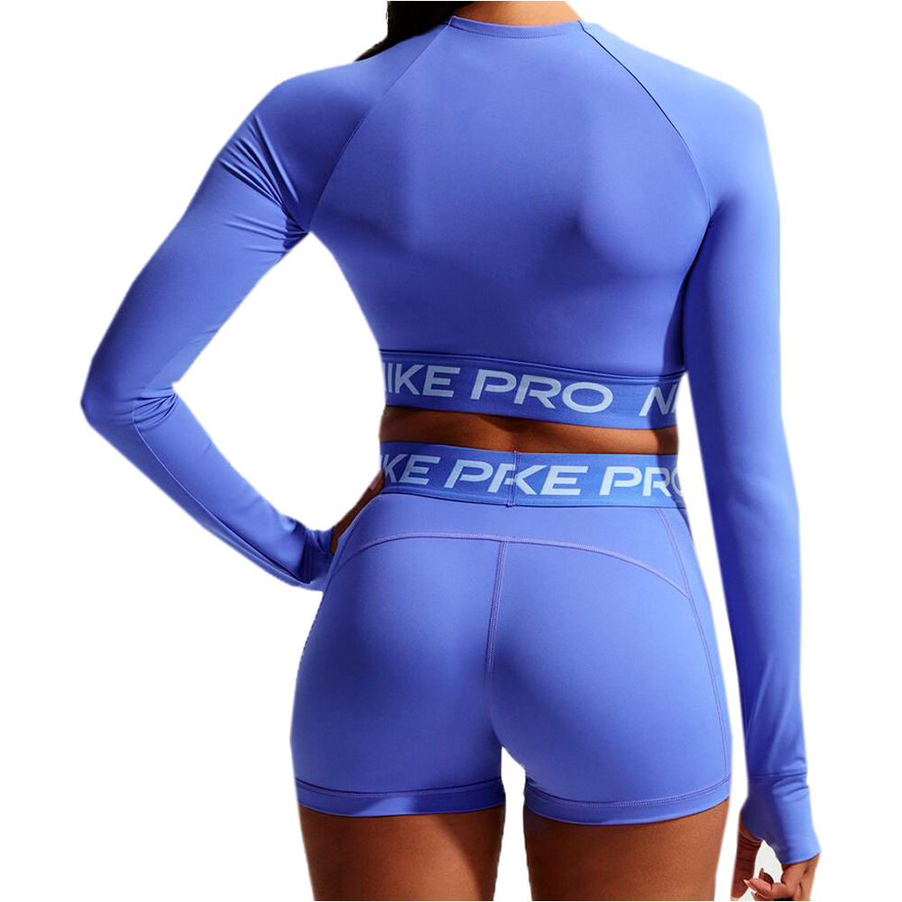 Nike camisetas fitness mujer DRI-FIT PRO 365 MORADO vista trasera