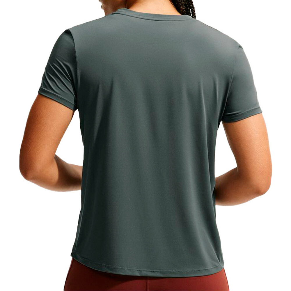 Nike camisetas fitness mujer W NK ONE CLASSIC DF SS TOP VERDE vista trasera