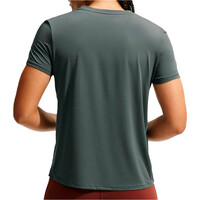 Nike camisetas fitness mujer W NK ONE CLASSIC DF SS TOP VERDE vista trasera