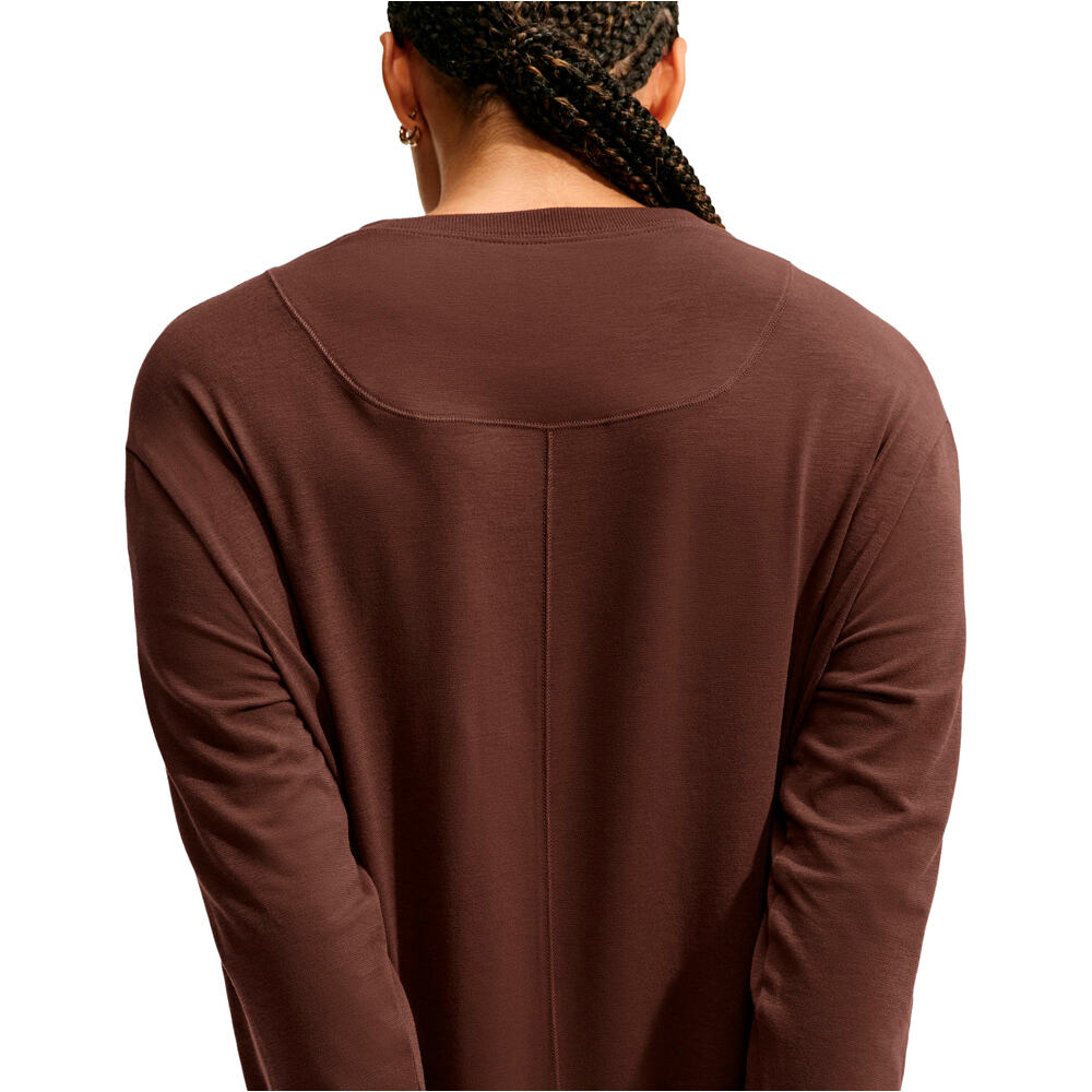 Nike camisetas fitness mujer W NK ONE RELAXED DF LS TOP ROJO 03