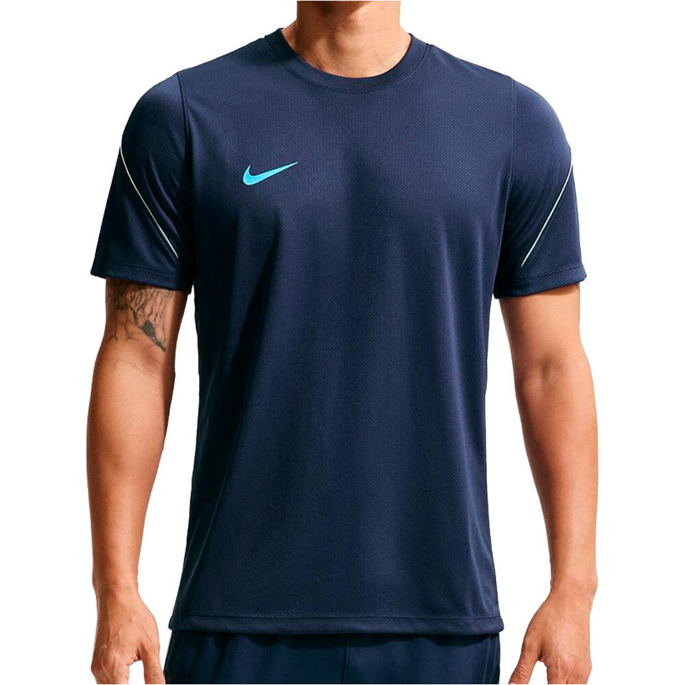Nike camisetas fútbol manga corta DRI-FIT STRIKE AZUL vista frontal