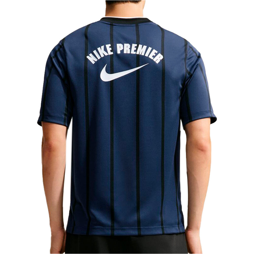 Nike camisetas fútbol manga corta M NK DF PRMR STRIPE SS JSY AZUL vista trasera