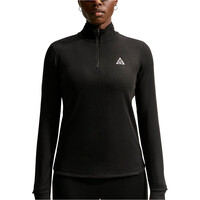 Nike camisetas trail running manga larga mujer W ACG TRAIL DF HZ MIDLAYER GRIS vista detalle