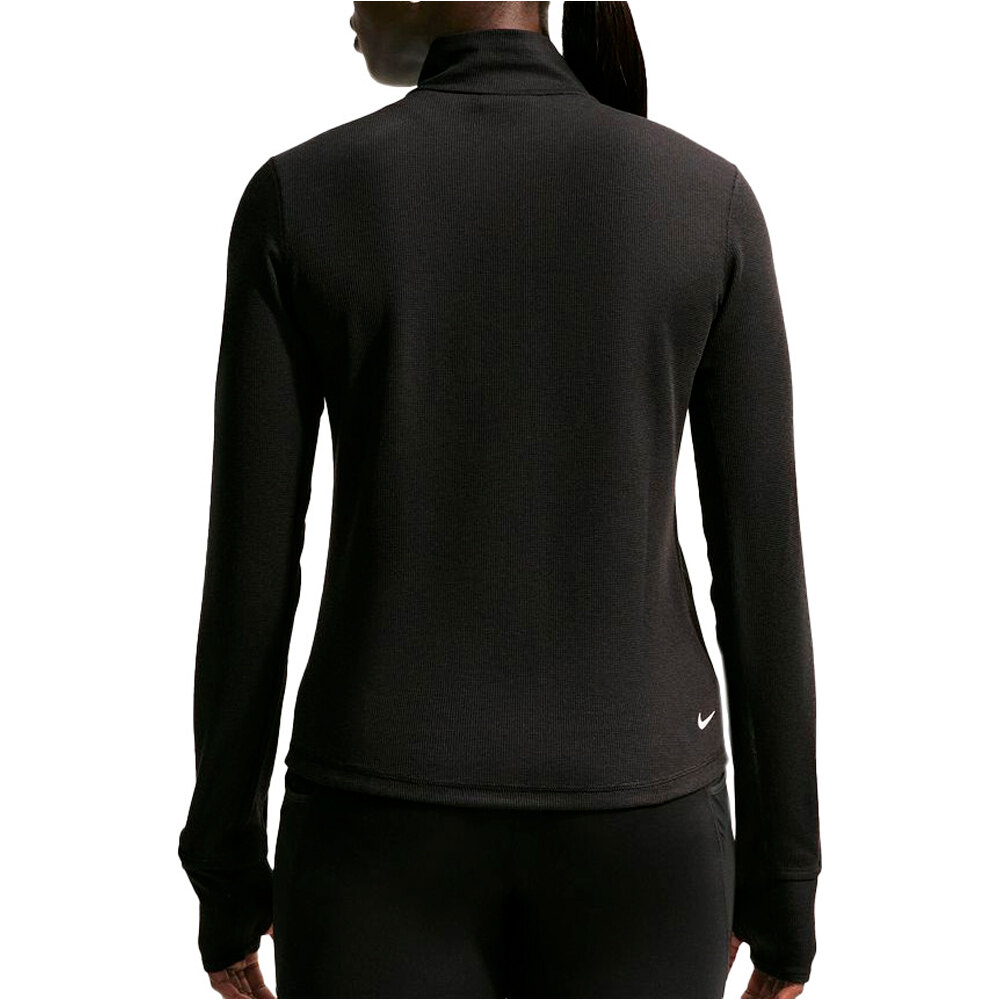 Nike camisetas trail running manga larga mujer W ACG TRAIL DF HZ MIDLAYER GRIS vista trasera