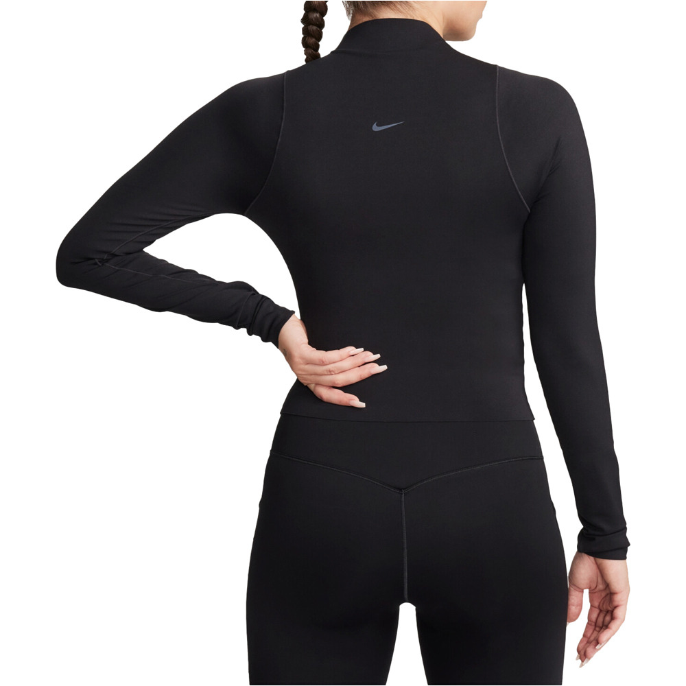 Nike camisetas yoga DRI-FIT ZENVY NEGRO vista trasera