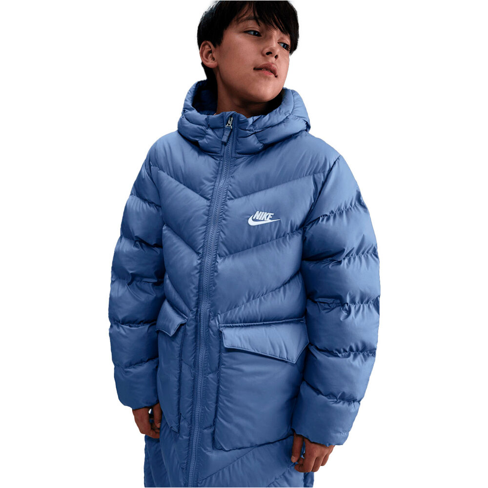 Nike chamarra niño THERMA-FIT SPORTSWEAR ALL DAY PLAY AZUL vista detalle