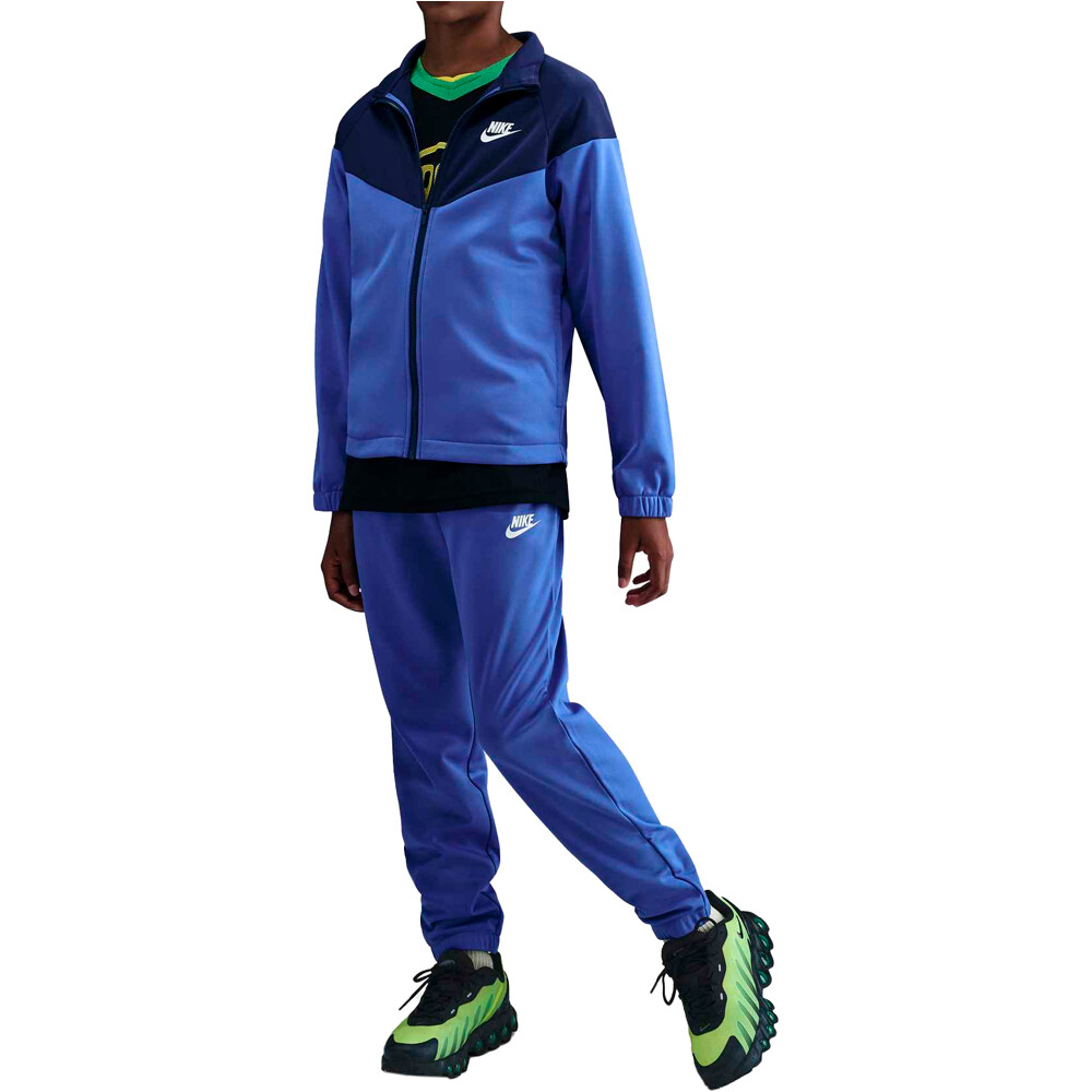 Nike chándal niño DRI-FIT SPORTSWEAR AZUL vista frontal