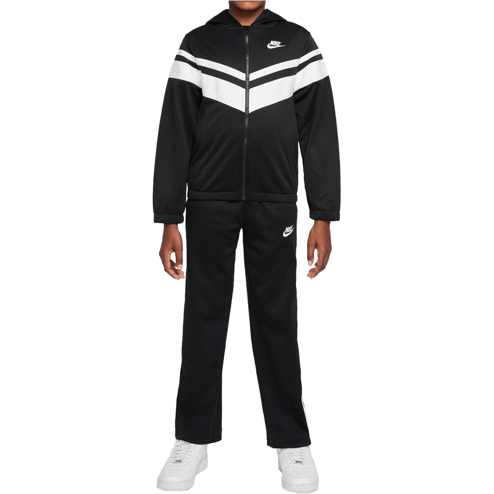 Nike chándal niño DRI-FIT SPORTSWEAR NEGRO vista frontal