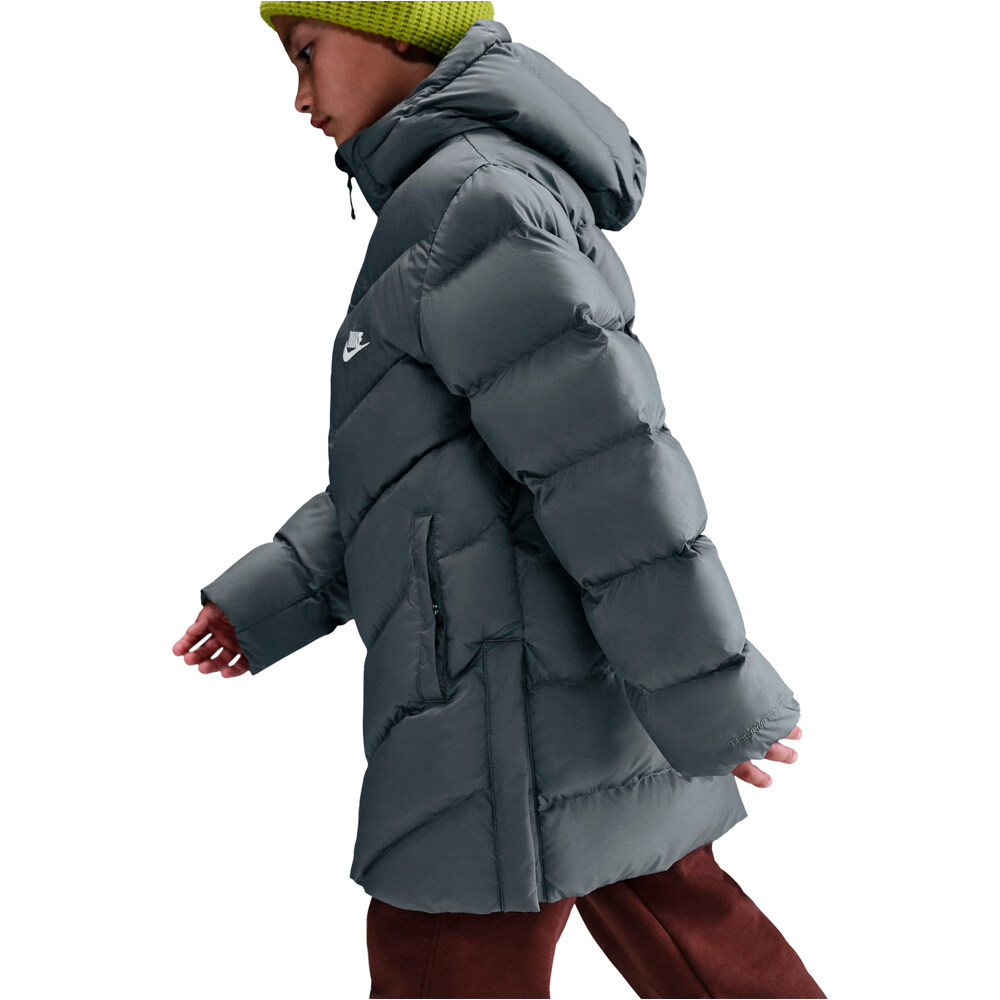 Nike chaqueta niña K NSW TF ADP PUFFER MID THIGH GRIS 03