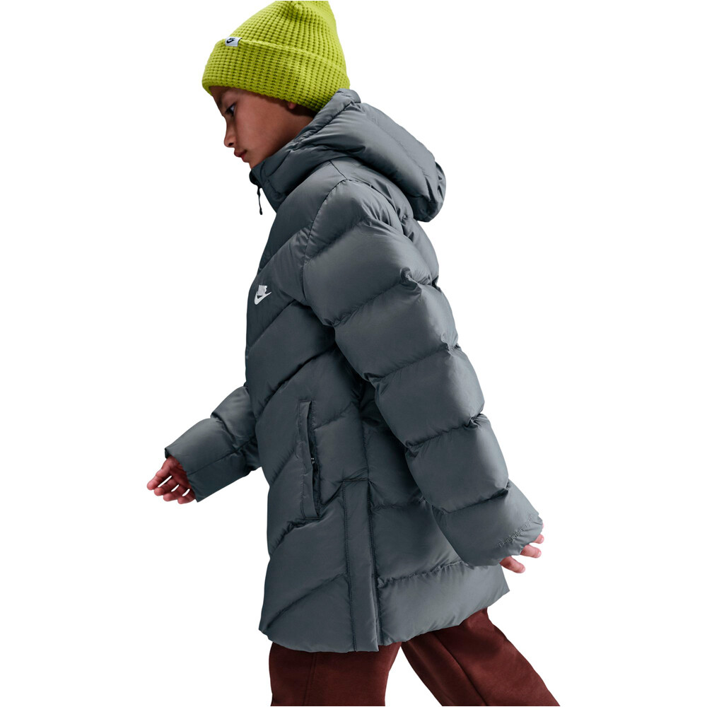 Nike chaqueta niña K NSW TF ADP PUFFER MID THIGH GRIS 05