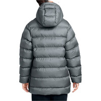 Nike chaqueta niña K NSW TF ADP PUFFER MID THIGH GRIS vista trasera