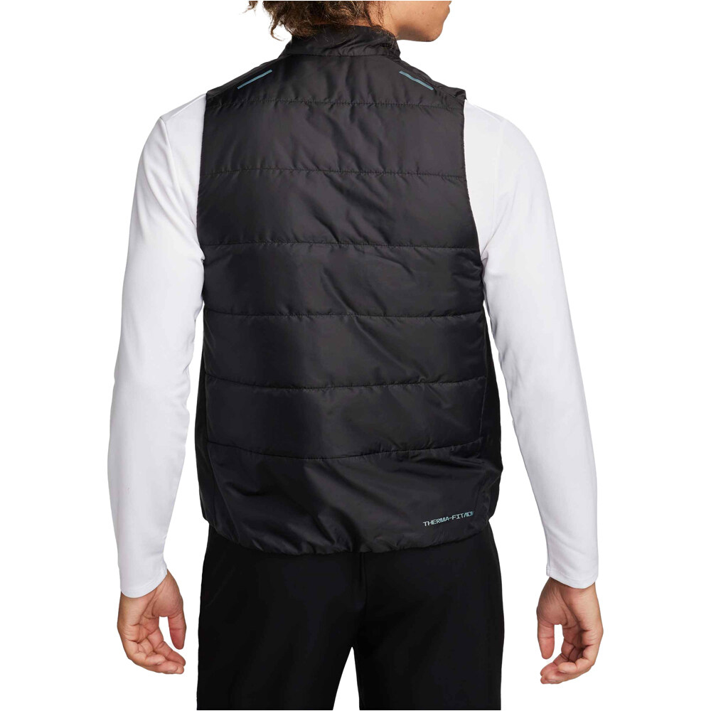 Nike CHAQUETA RUNNING HOMBRE THERMA-FIT ADV NEGRO vista trasera