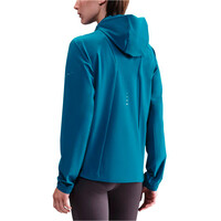 Nike CHAQUETA RUNNING MUJER DRI-FIT SWIFT AZUL vista trasera