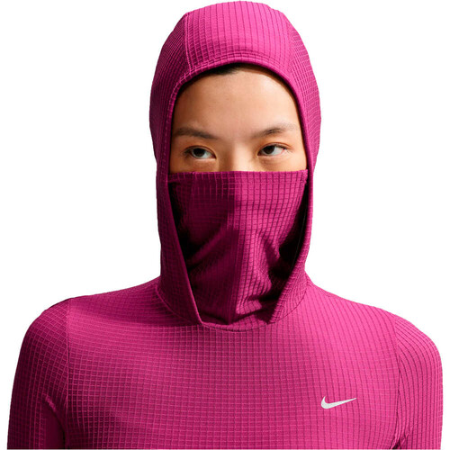 Nike CHAQUETA RUNNING MUJER W NK TF SWIFT HOODED LS TOP ROJO