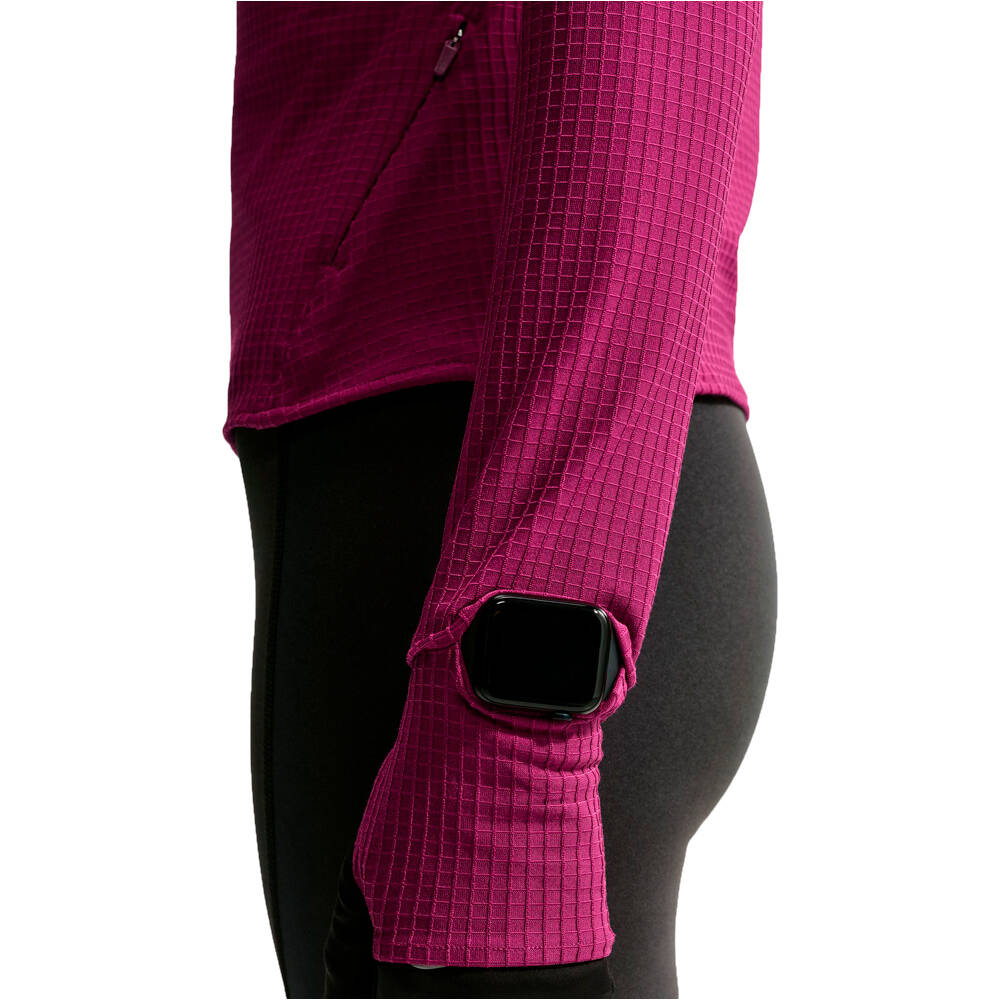 Nike CHAQUETA RUNNING MUJER W NK TF SWIFT HOODED LS TOP ROJO 04