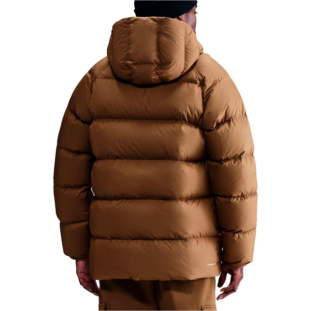 Nike chaquetas hombre M NK SF CLUB PARKA 550 MARRON vista trasera