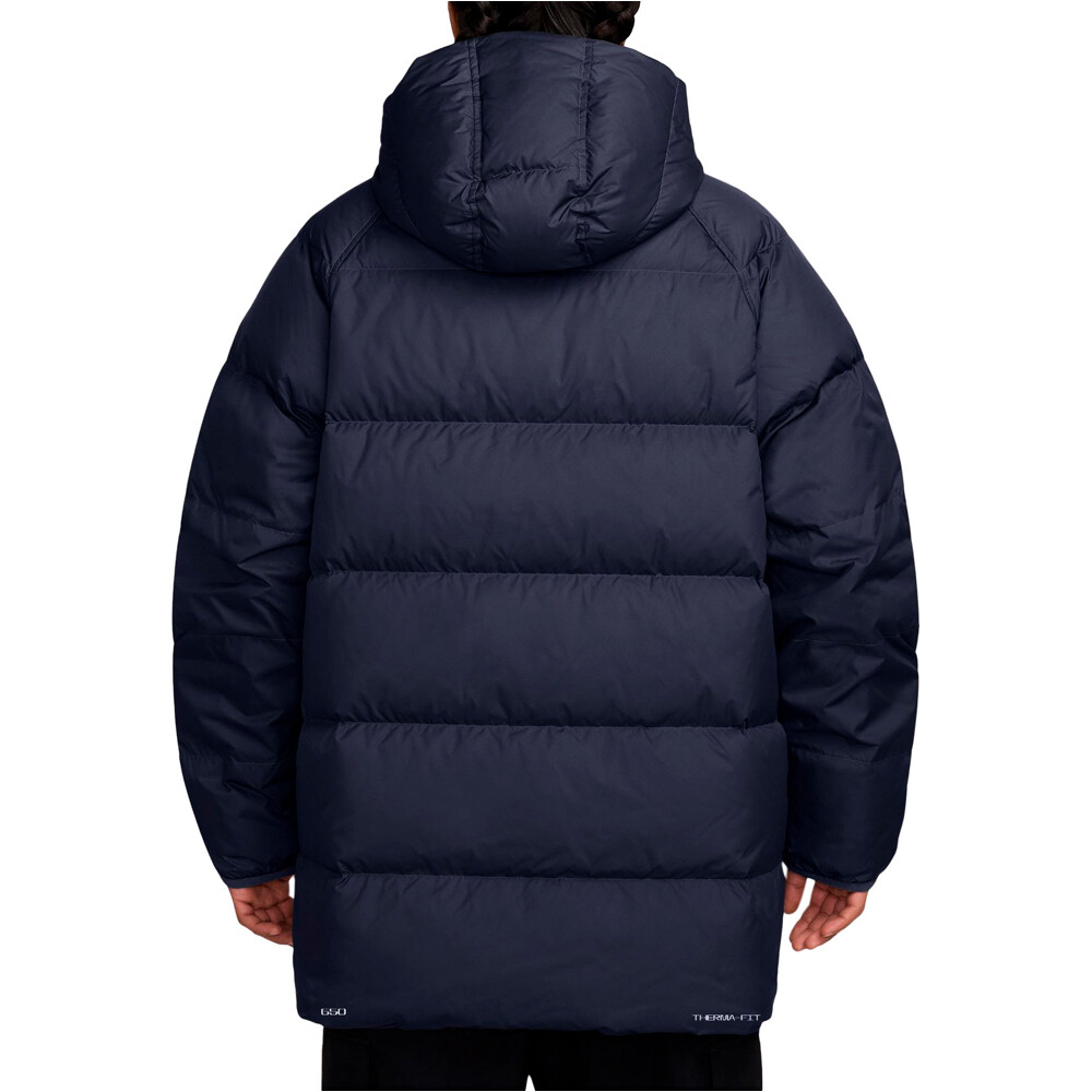 Nike chaquetas hombre M NK TF CLUB PARKA 650 GRIS vista trasera