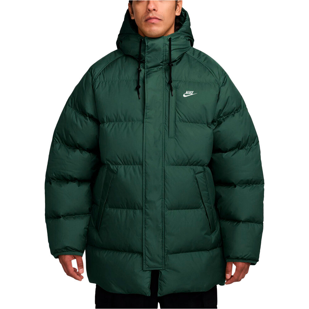 Nike chaquetas hombre M NK TF CLUB PARKA 650 VERDE vista frontal