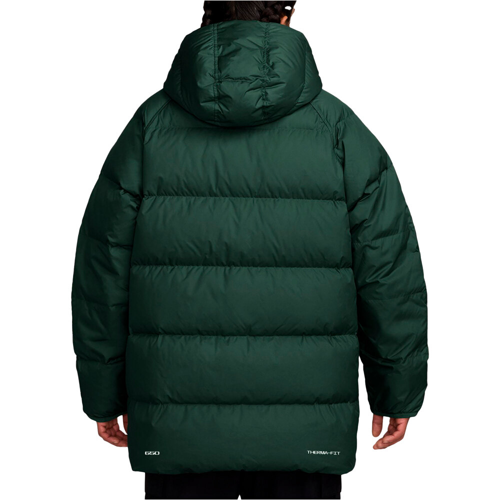 Nike chaquetas hombre M NK TF CLUB PARKA 650 VERDE vista trasera