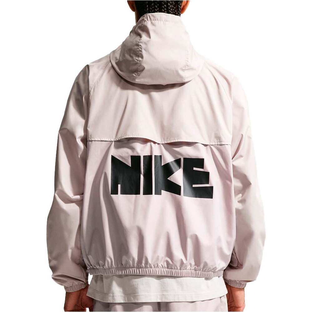 Nike chaquetas hombre WINDRUNNER GFX GRIS vista trasera