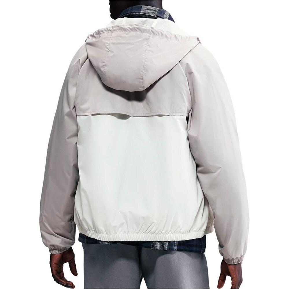 Nike chaquetas hombre WINDRUNNER GRIS vista trasera
