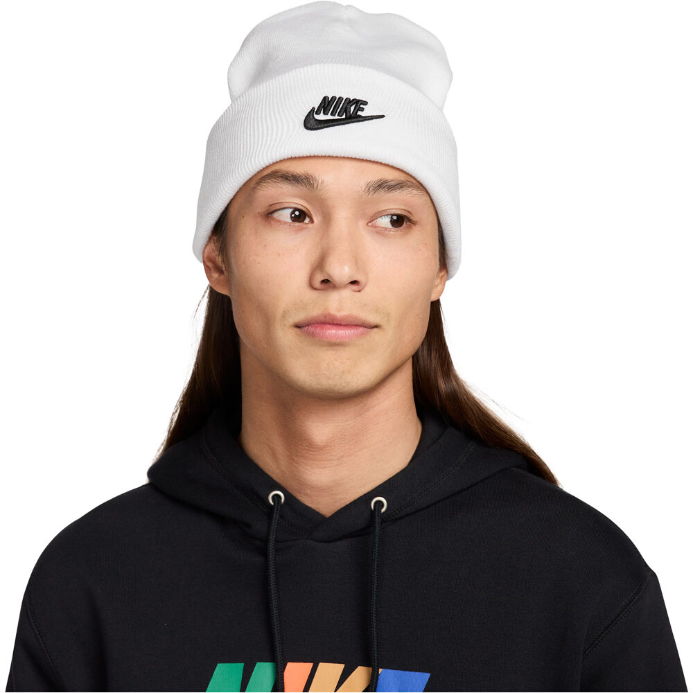 Nike gorro esqui mujer PEAK BLANCO vista frontal