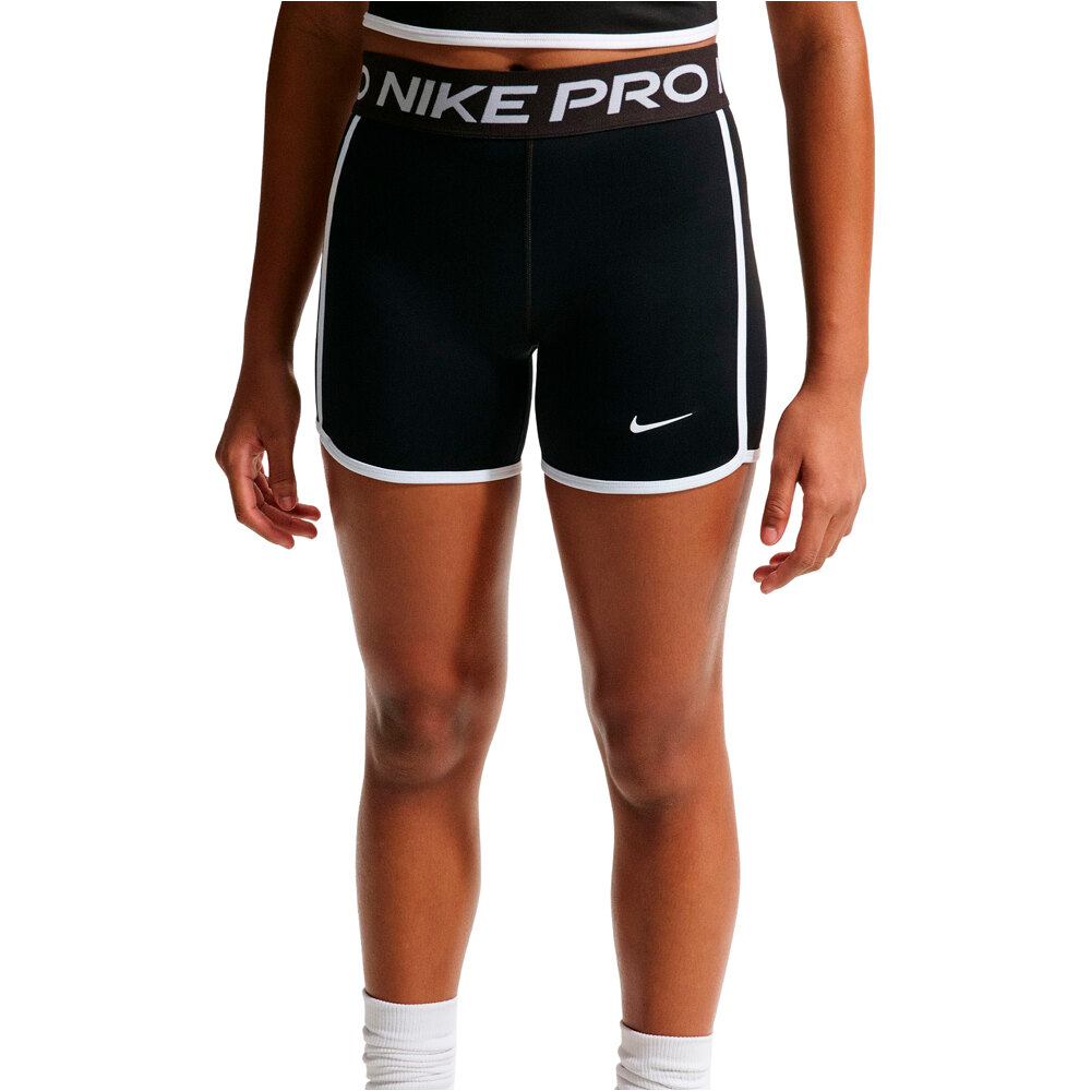 Nike malla corta niña DRI-FIT PRO NEGRO vista detalle