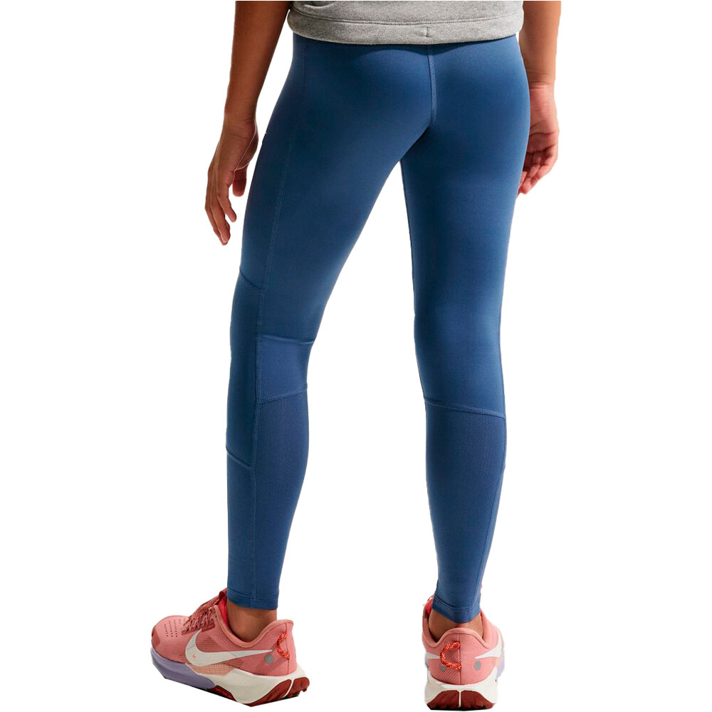 Nike malla larga niña DRI-FIT PRO AZUL vista trasera