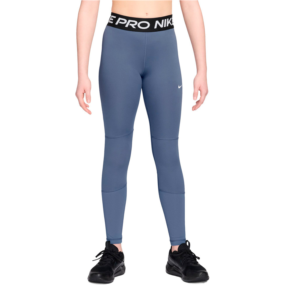 Nike malla larga niña PRO AZUL vista frontal