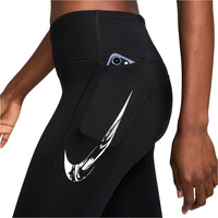 Nike malla larga running mujer DRI-FIT FAST NEGRO vista detalle