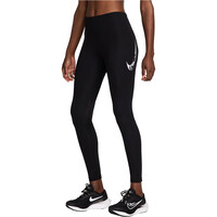 Nike malla larga running mujer DRI-FIT FAST NEGRO vista frontal