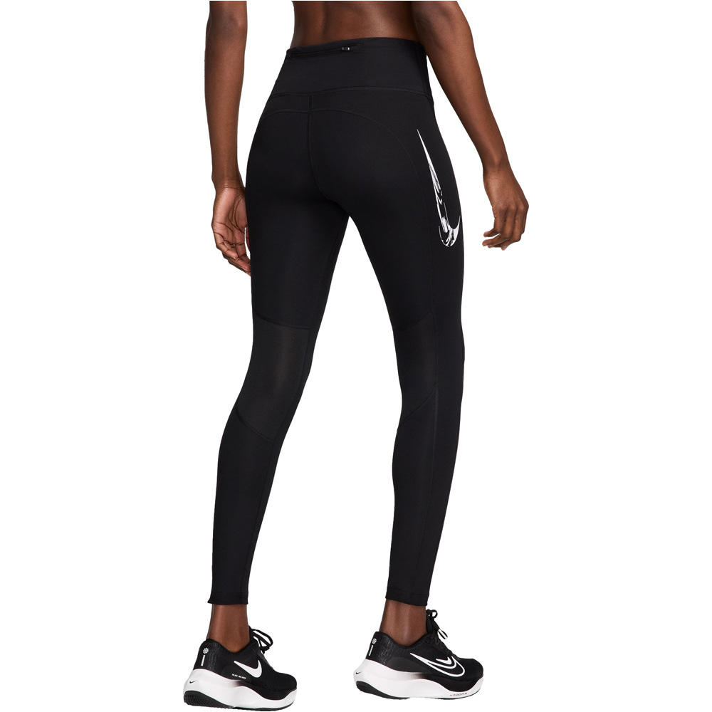 Nike malla larga running mujer DRI-FIT FAST NEGRO vista trasera