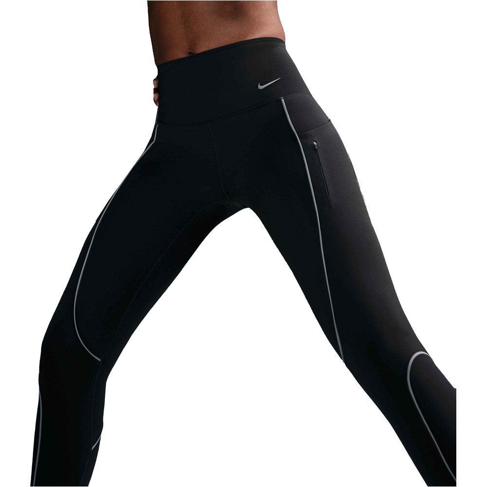 Nike malla larga running mujer GO NEGRO vista detalle