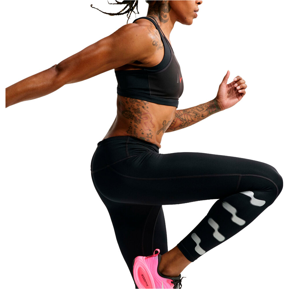Nike malla larga running mujer W NK TEMPO DF 7/8 HR FLSH TGT NEGRO 04