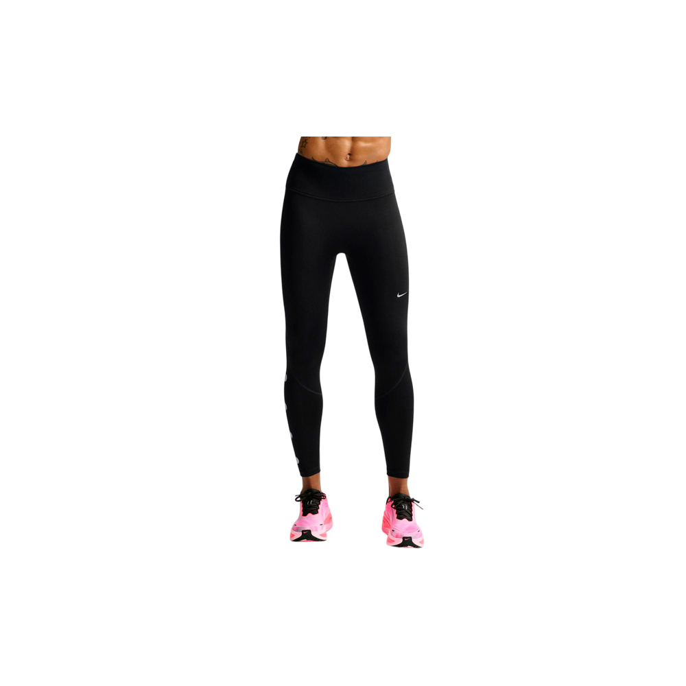 Nike malla larga running mujer W NK TEMPO DF 7/8 HR FLSH TGT NEGRO vista frontal
