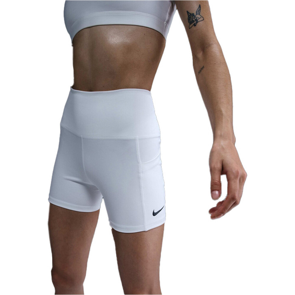 Nike pantalon corto tenis mujer DRI-FIT COURT BALL BLANCO vista detalle