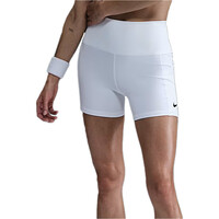 Nike pantalon corto tenis mujer DRI-FIT COURT BALL BLANCO vista frontal