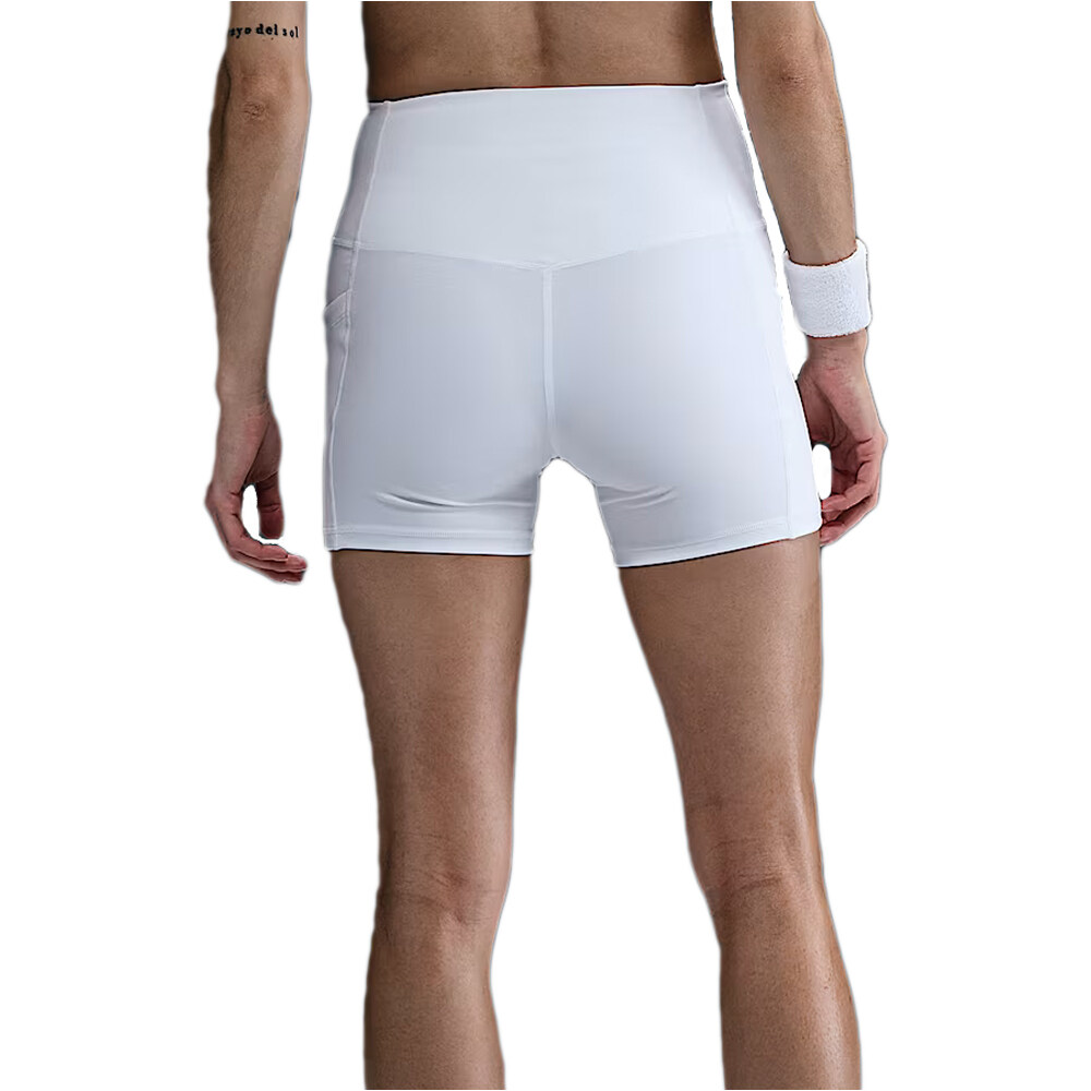 Nike pantalon corto tenis mujer DRI-FIT COURT BALL BLANCO vista trasera