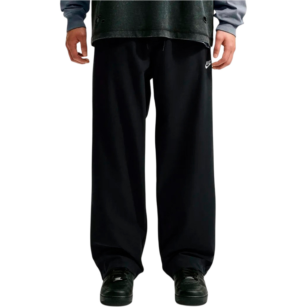 Nike pantalón hombre M NK CLUB STRAIGHT PANT NEGRO vista frontal