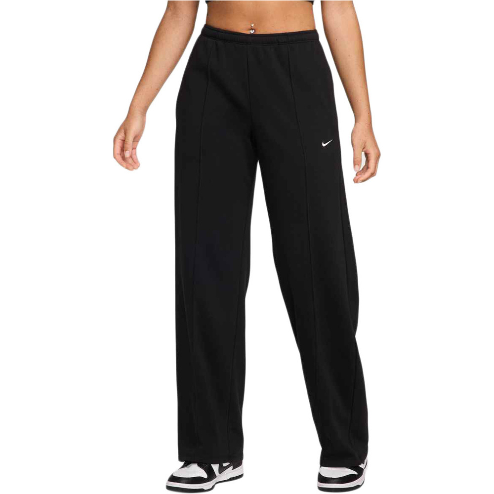 Nike pantalón mujer SPORTSWEAR CHILL NEGRO vista frontal