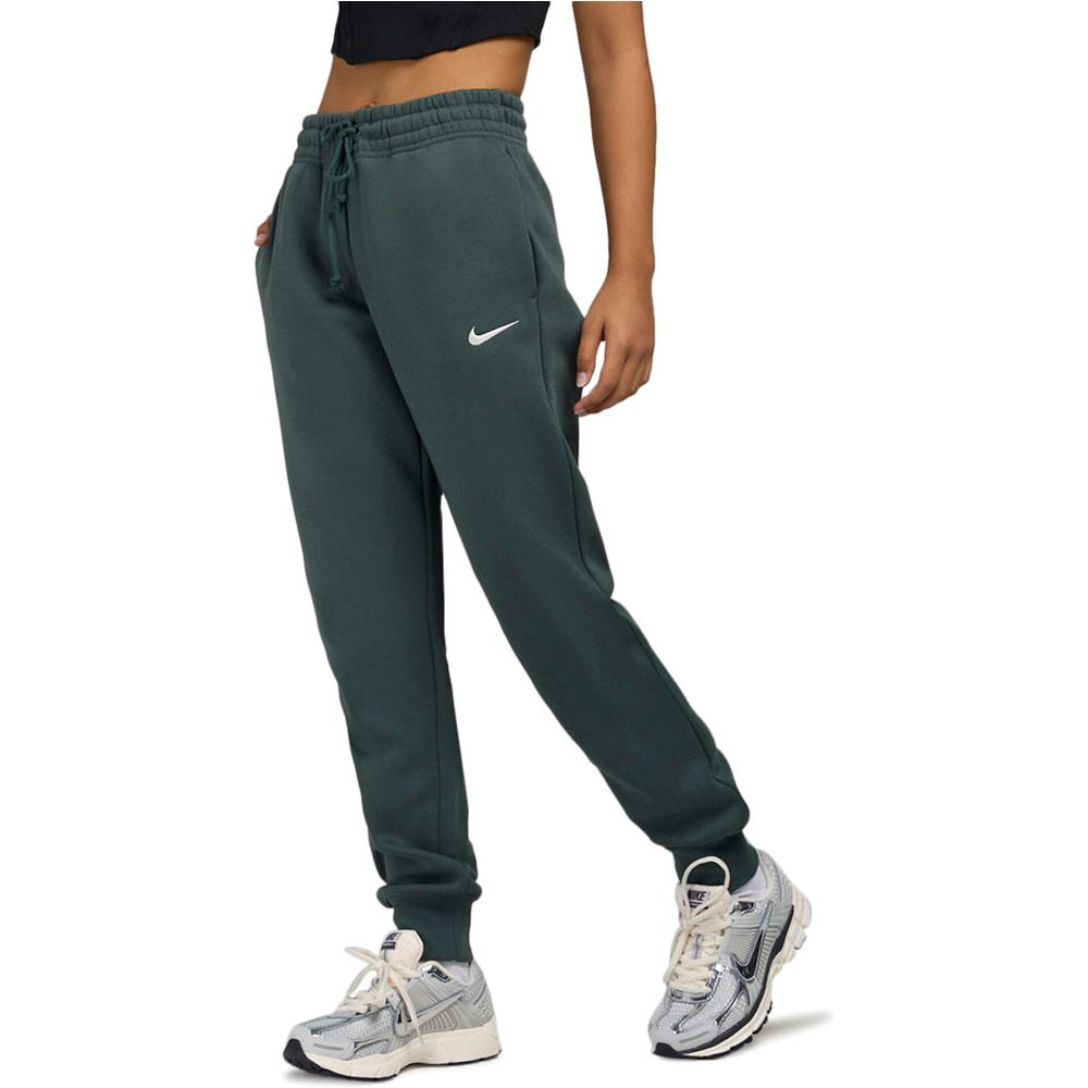Nike pantalón mujer SPORTSWEAR PHOENIX VERDE vista frontal